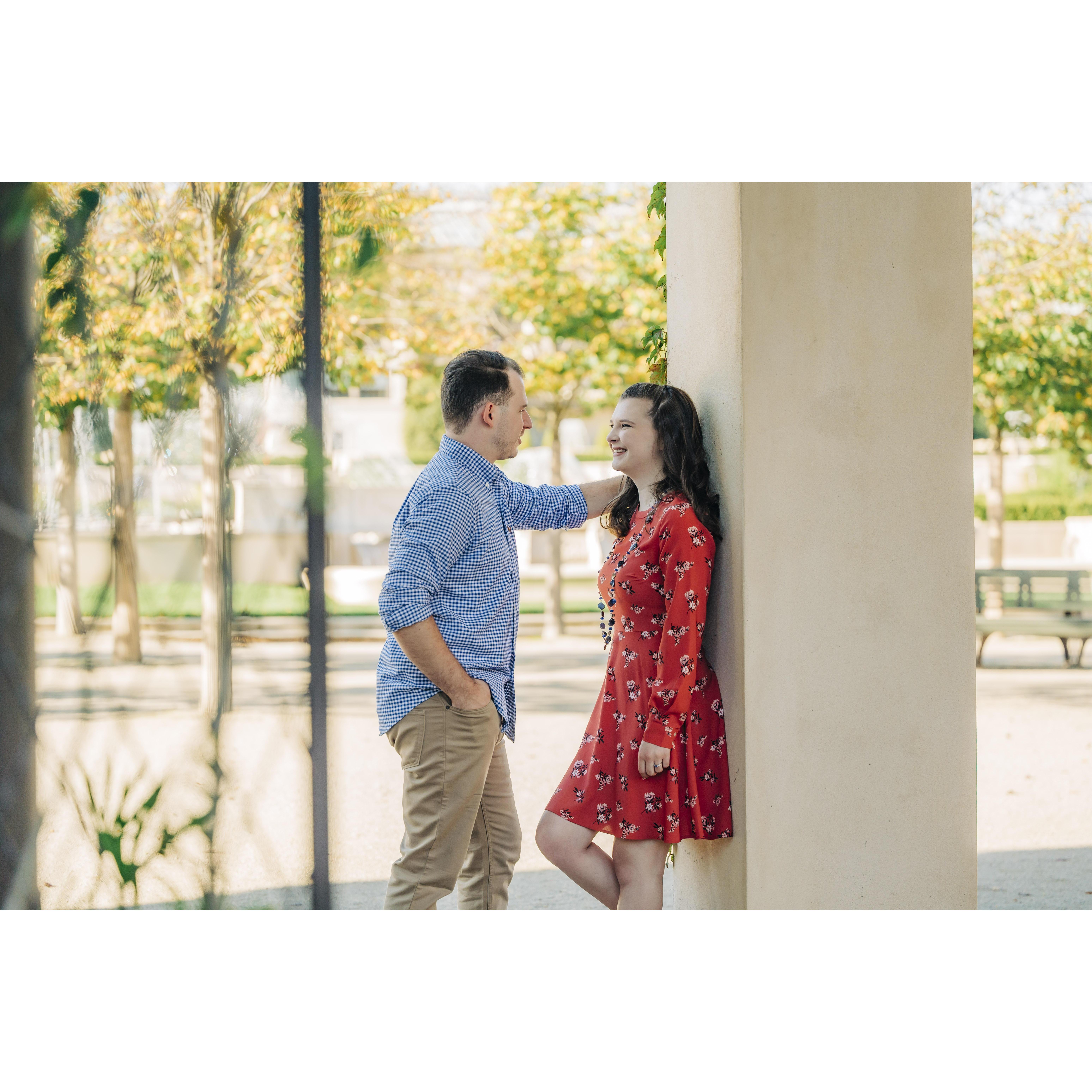 Engagement shoot at Longwood Gardens. Photo courtesy of Jim Coarse of Moonloop Photography.