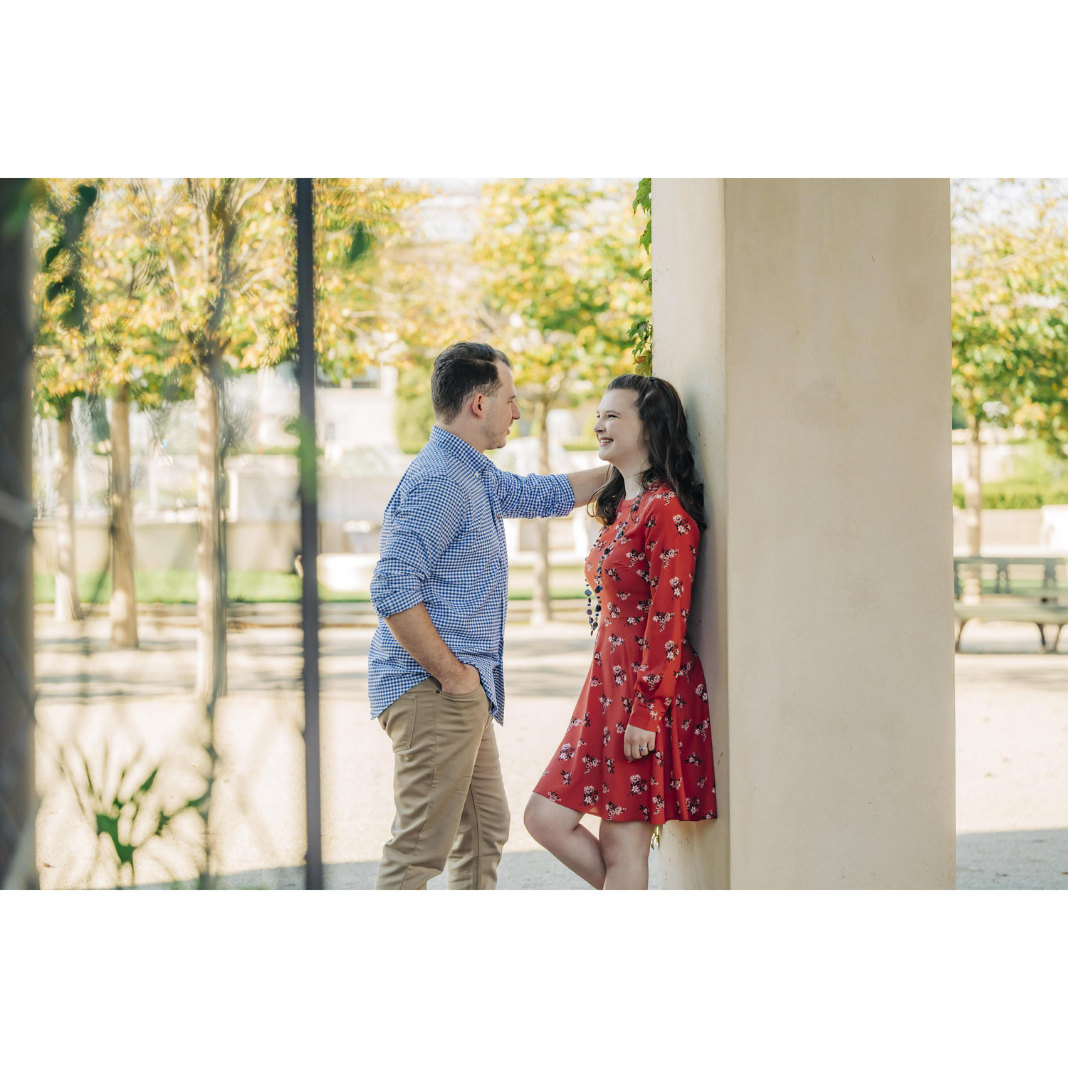 Engagement shoot at Longwood Gardens. Photo courtesy of Jim Coarse of Moonloop Photography.