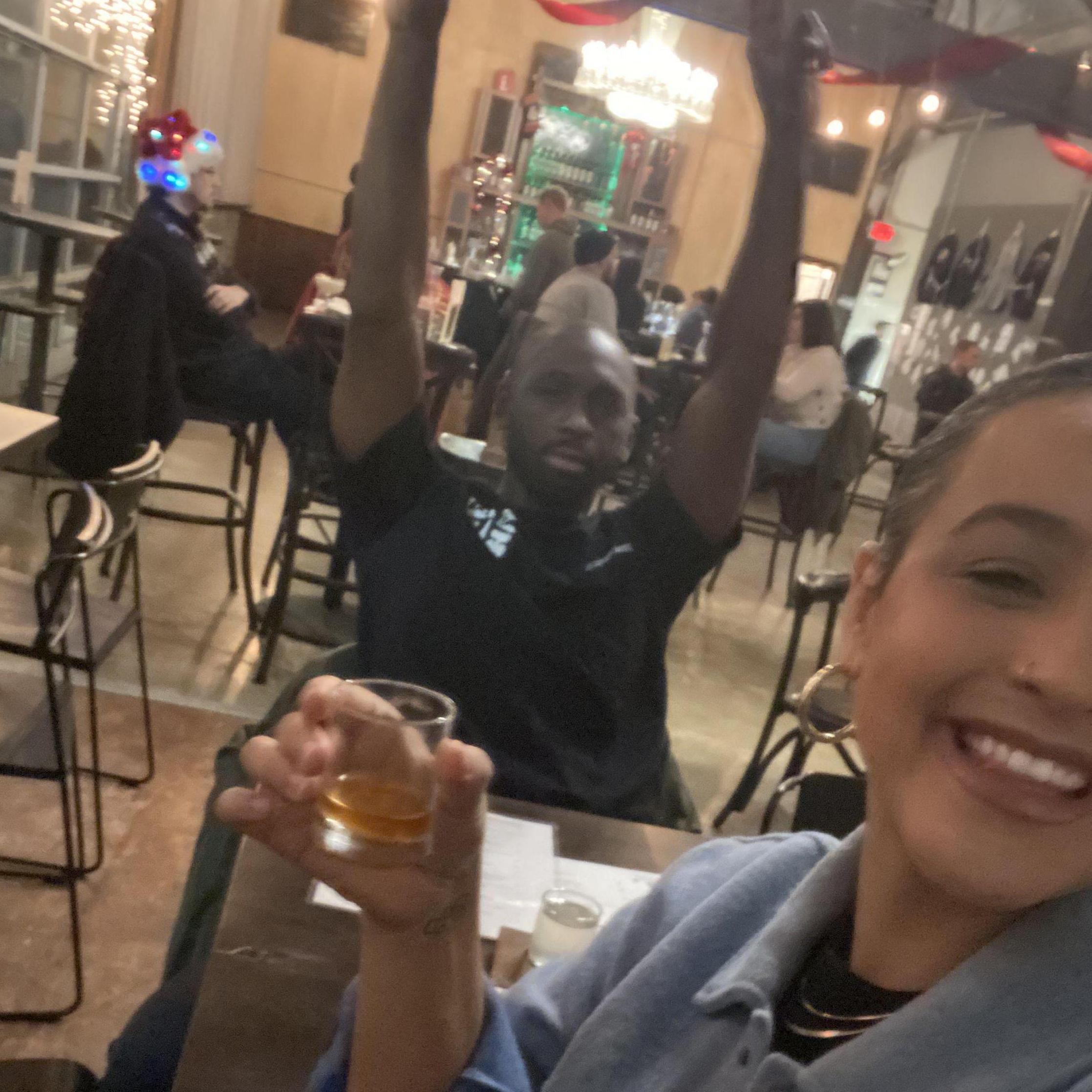 Maya & Dre celebrate the start to their holiday break at one of their favorite distilleries in Northeast Mpls.