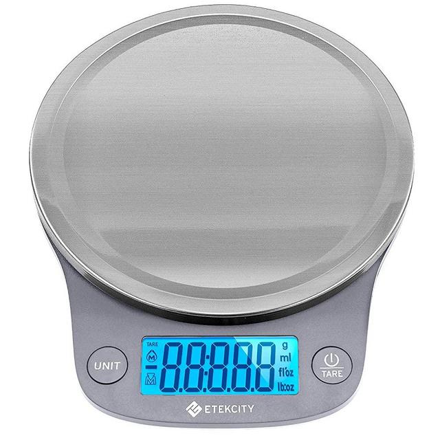 Etekcity 0.1g Food Kitchen Scale, Digital Weight Grams and Oz for Cooking, Baking, Meal Prep, and Diet, 11 Pounds, 304 Stainless Steel