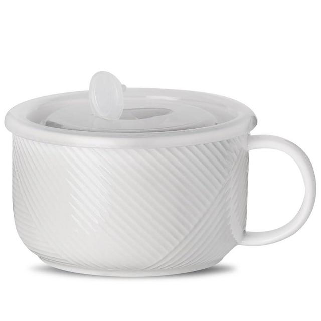 Adewnest Oversized Soup Bowls with Handles : 38 Ounce Soup Mug with Handle - Microwave Safe Large Ceramic Bowl with Lid - Wide Large Soup Cup - White, 6 Inch, Jumbo