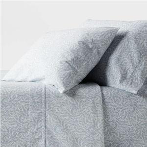 Blue Floral 250 Thread Count Organic Percale Sheet Set - Threshold™