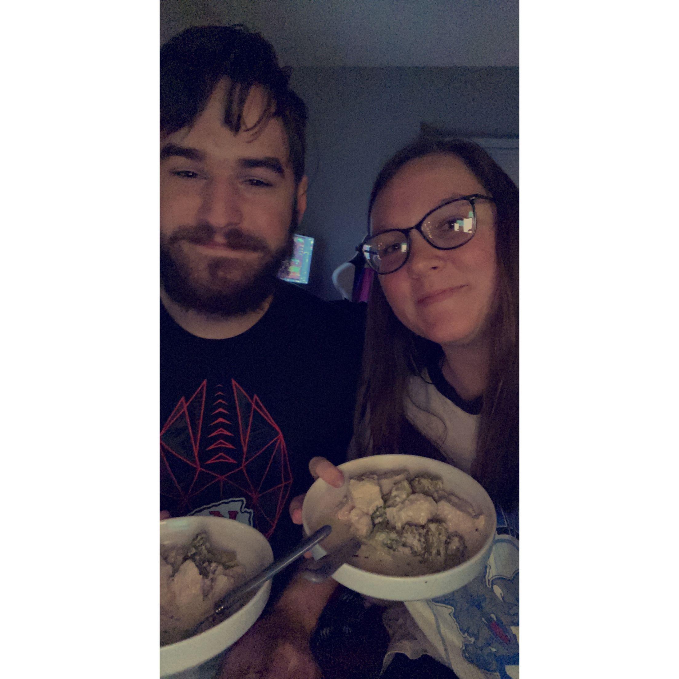 We had to document our first meal officially living together - November 2020