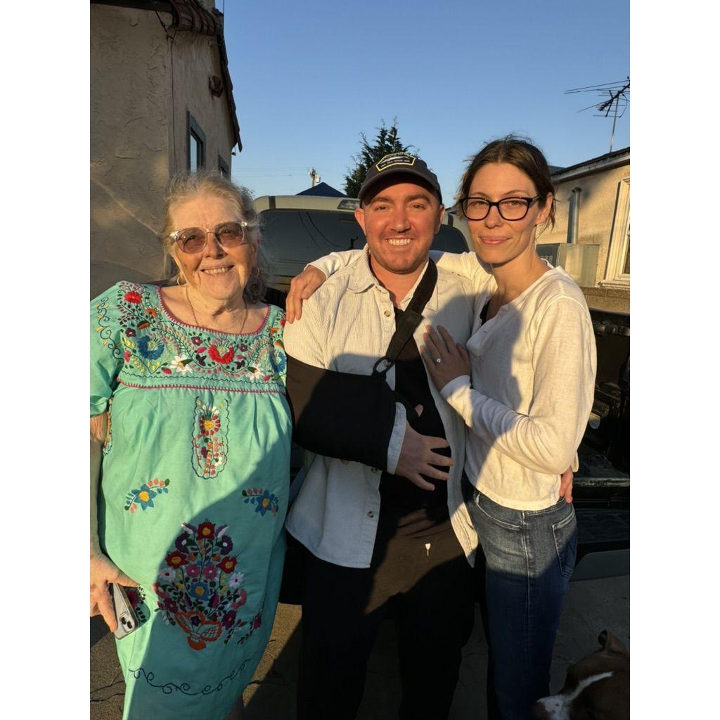 Grandma was a witness to our engagement!