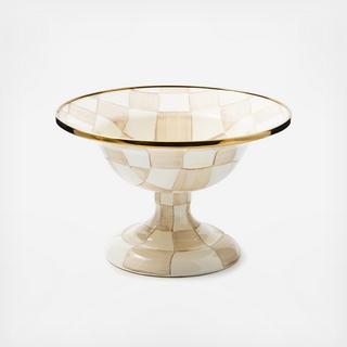 Mocha Check Stainless Steel Compote