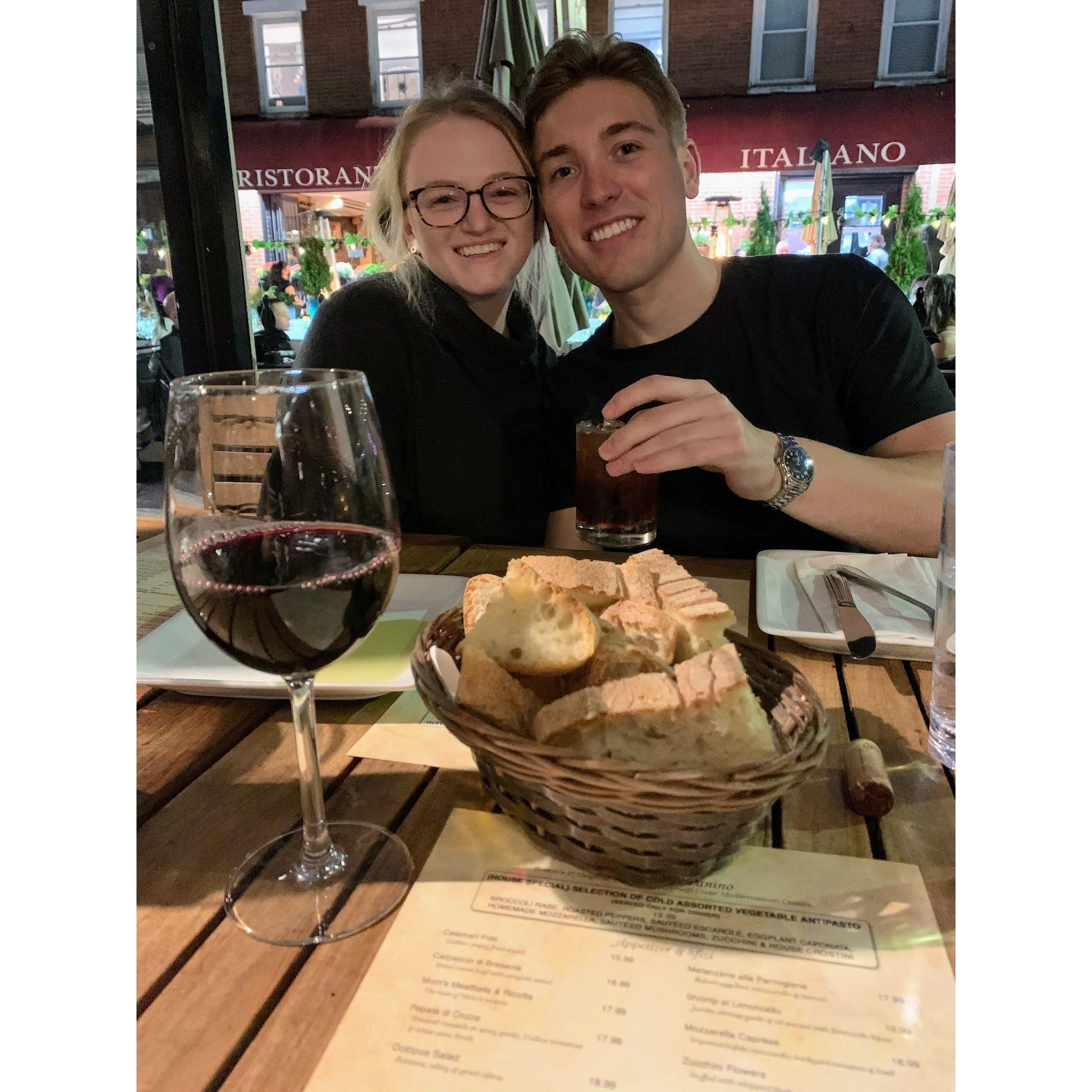 Dinner at our favorite restaurant in Boston