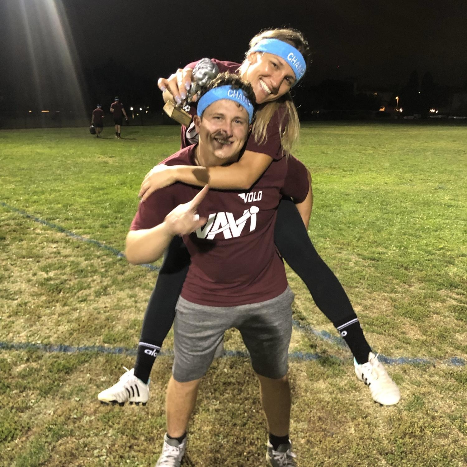 Very proud of this one! First place Vavi kickball champions! The most fun intramural team we've been on with all of our friends!