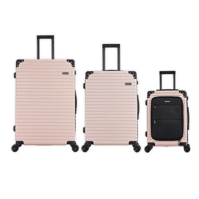 DUKAP® Tour 3-Piece Hardside Spinner Luggage Set in Champagne