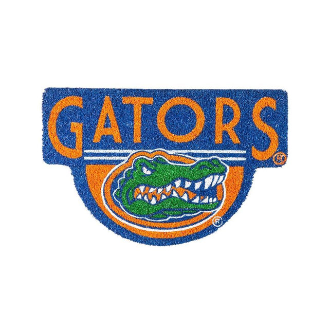 Team Sports America Officially Licensed NCAA Fan Gear University of Florida, Shaped Coir Door Mat Floor Mat Sports Accessories and Gift for Home Office and Fan Cave