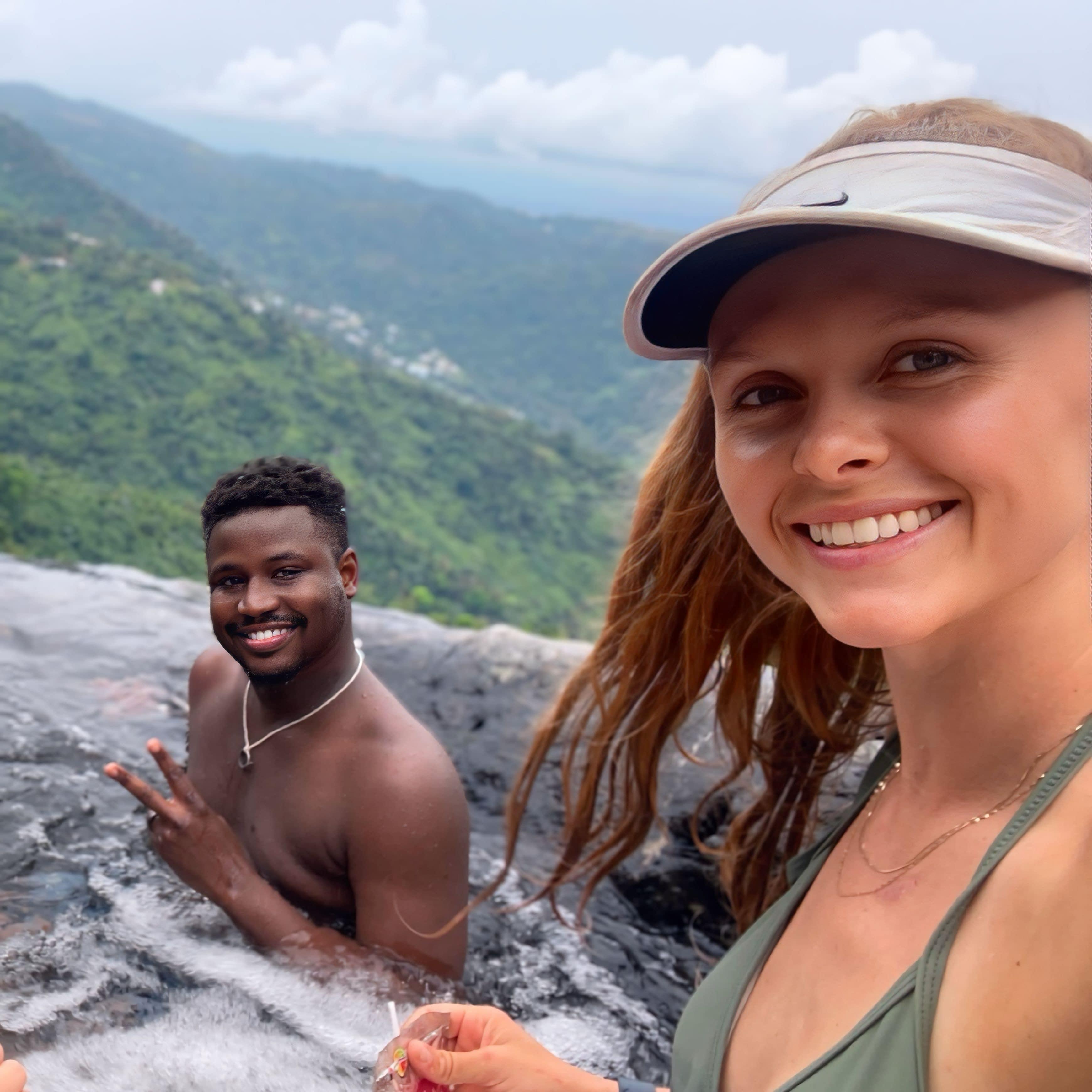 Beautiful Puerto Rico hike with a scenic pool at the top