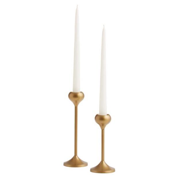 Talia Gold Taper Candle Holder 7 in.