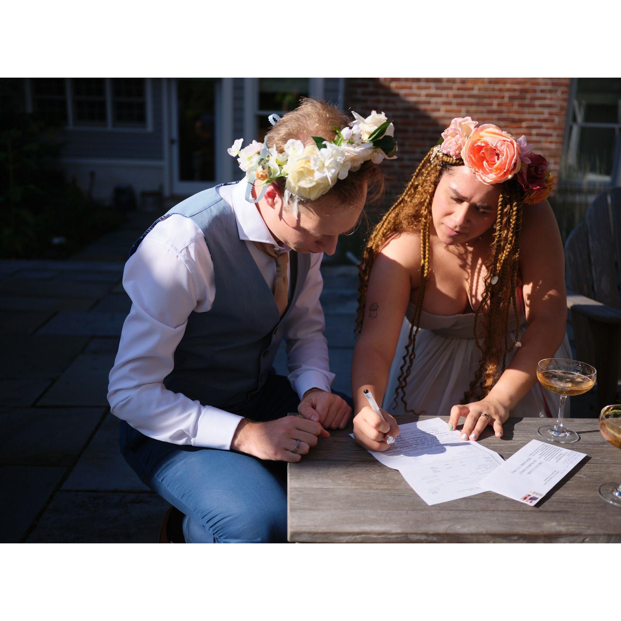 Signing document