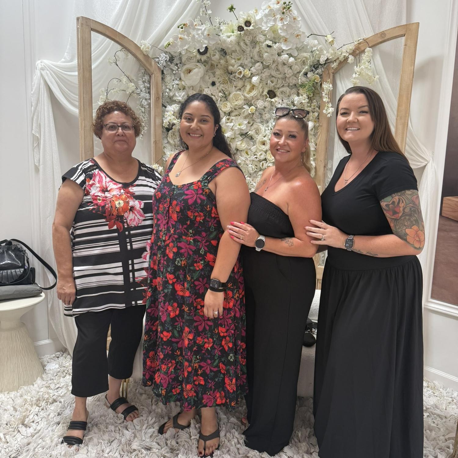 My First Time Wedding Dress Shop with my mom, his mom, & my sister in law. <3