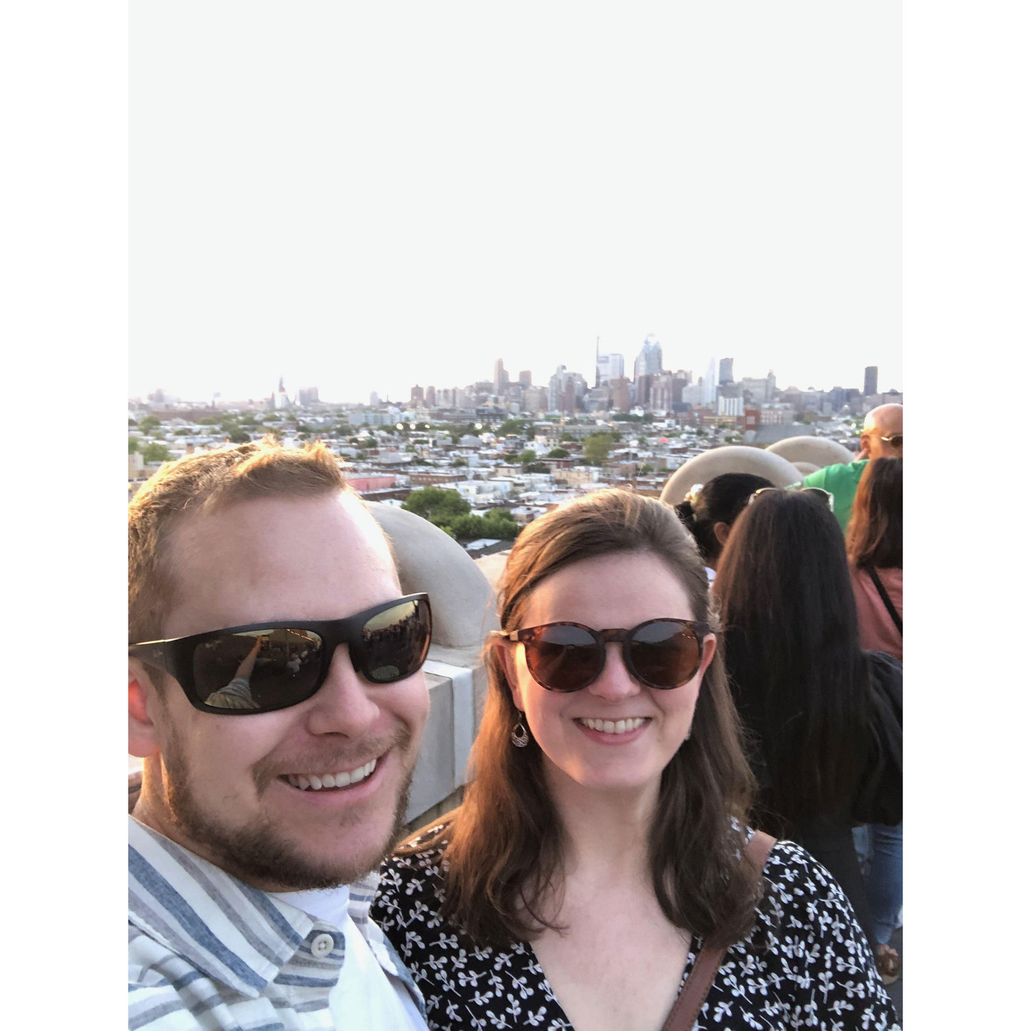 A fun evening out at a rooftop bar in Philly. May 2023