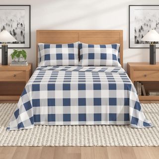 Belle Buffalo Check 4-Piece Flannel Sheet Set