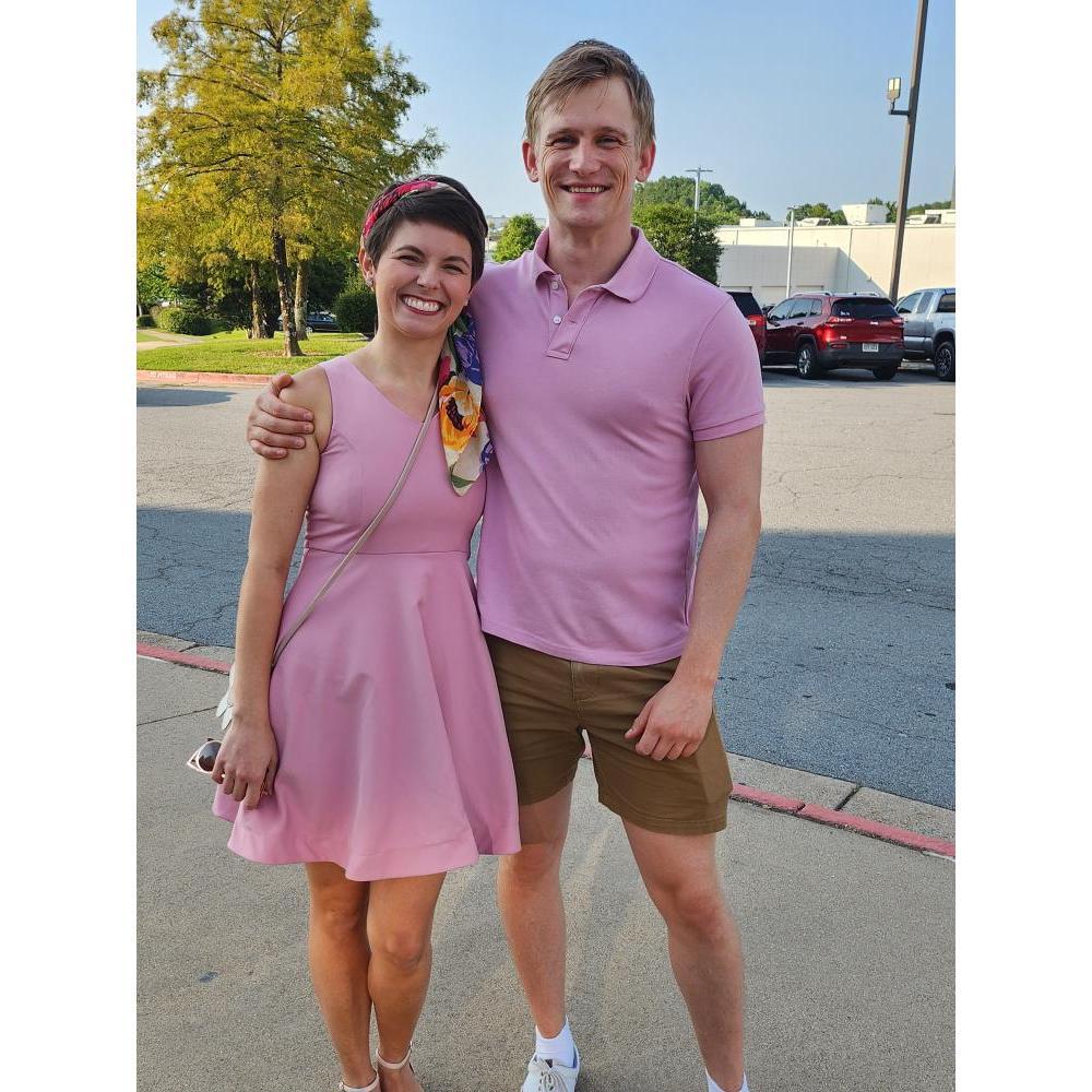 All dressed up for the Barbie movie with the library staff July 2023