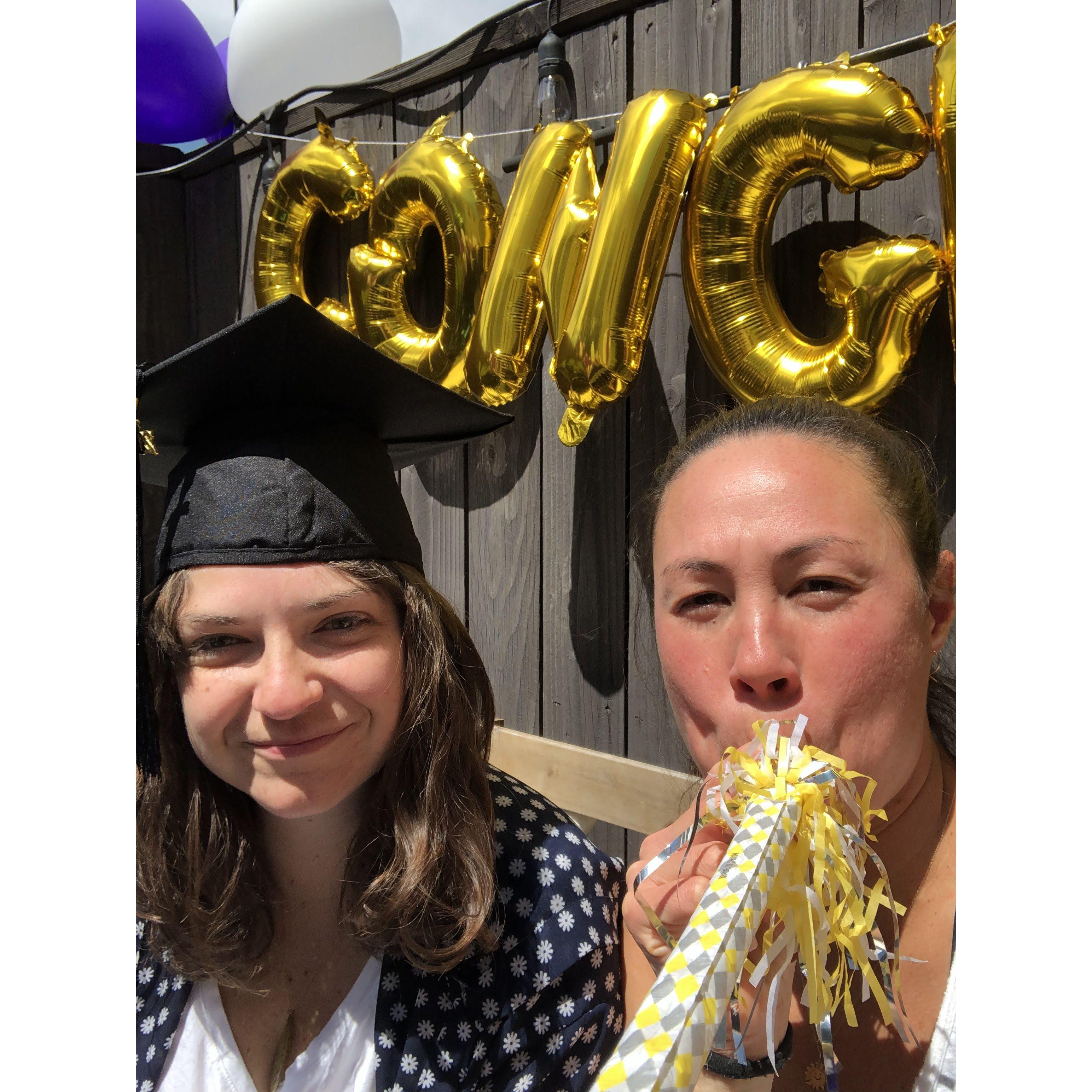 Kendra graduated with her MSW in June 2020. Liz made it special as it was in the throws of covid.