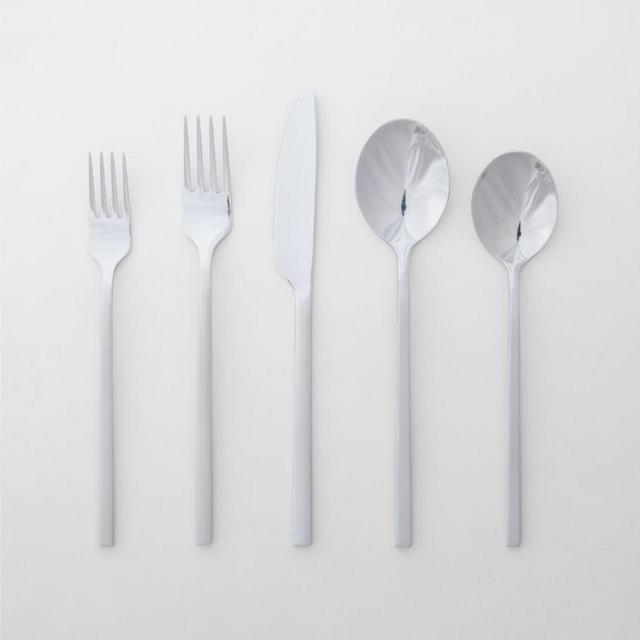 20-Piece Pin Brushed Silver Flatware