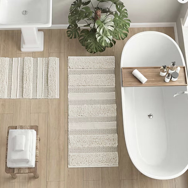 INK+IVY Imani Bath Rug 22x58”-Natural