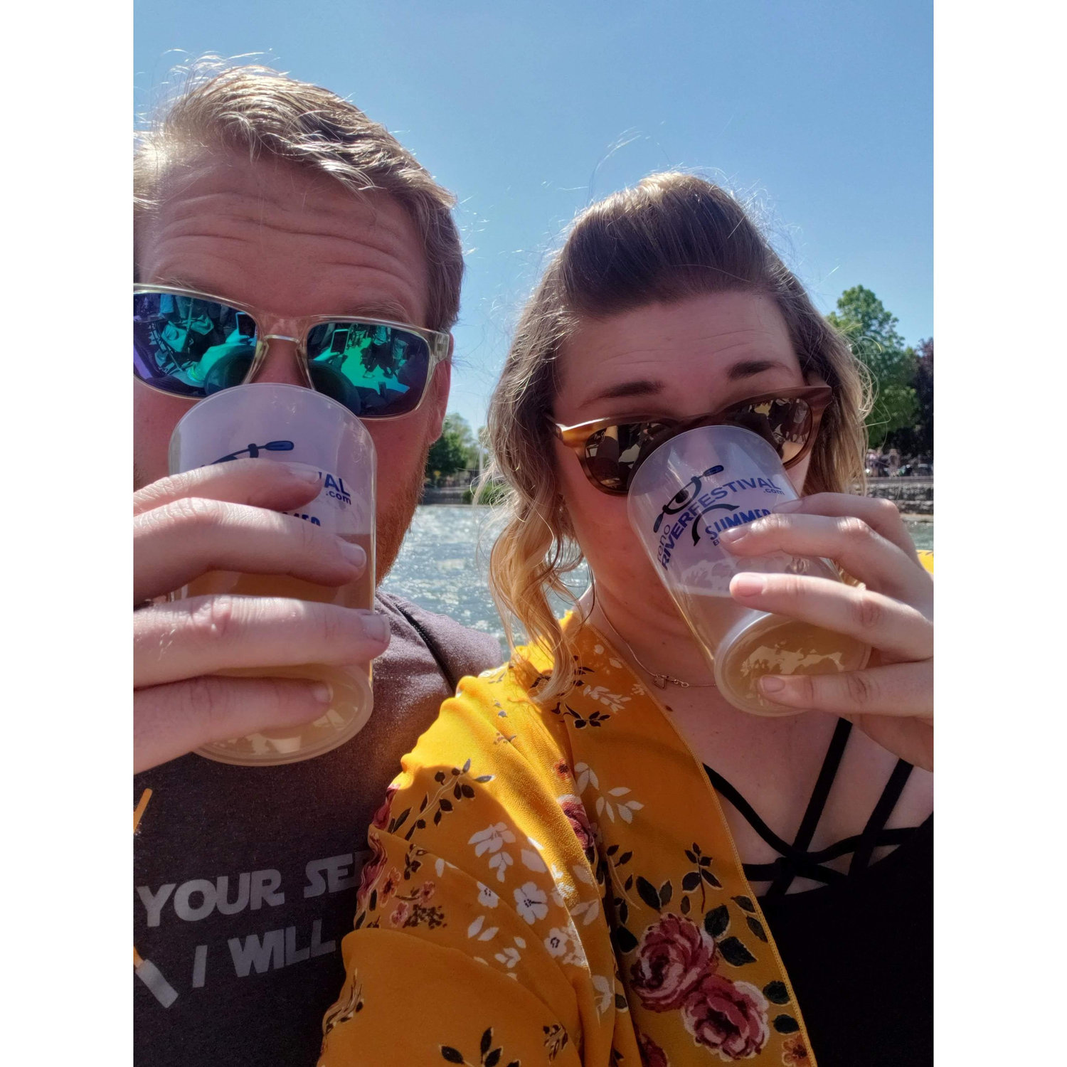 Shortly after this photo was taken we both said I Love you for the first time at the Reno River Fest!