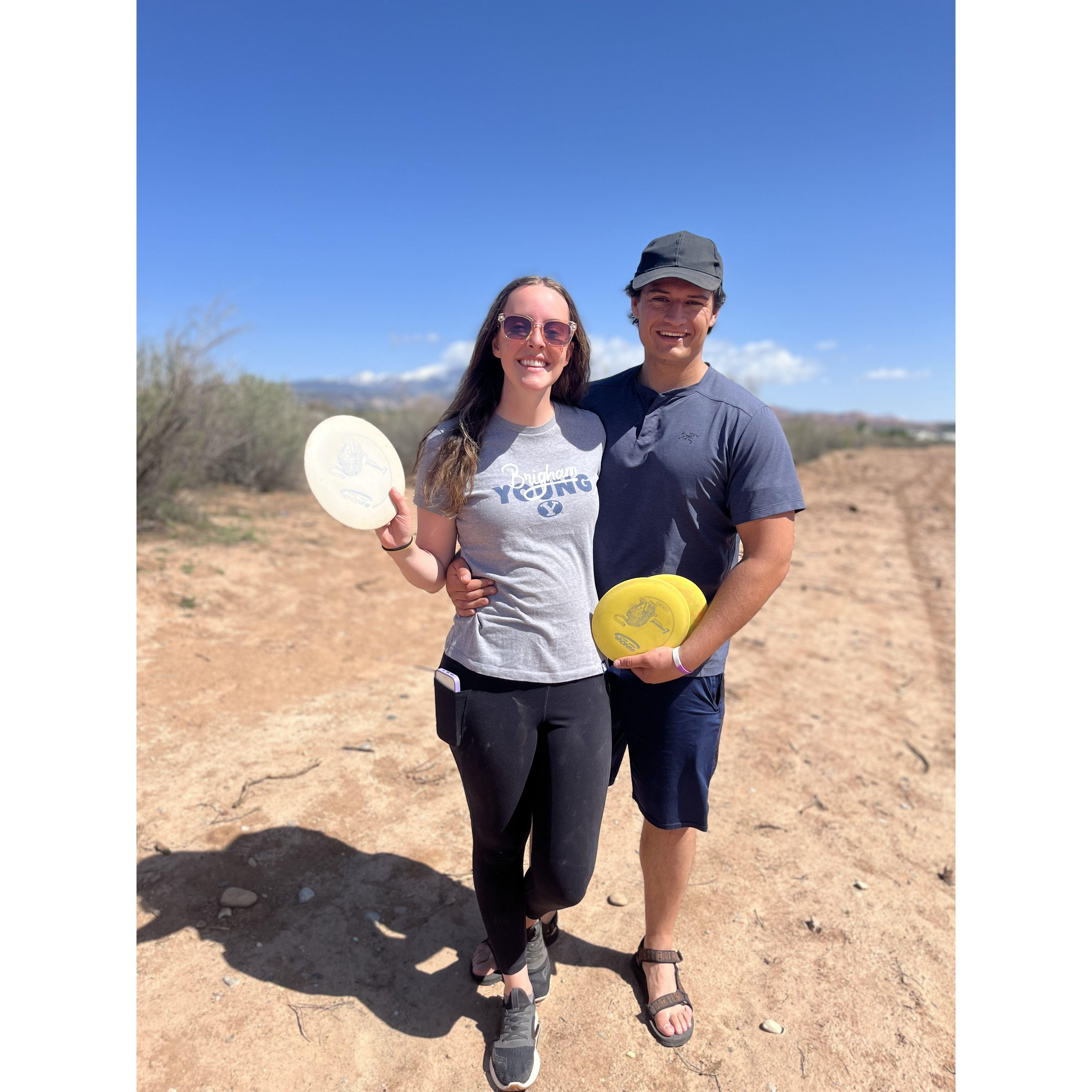 We love playing frisbee golf with the McCallisters!