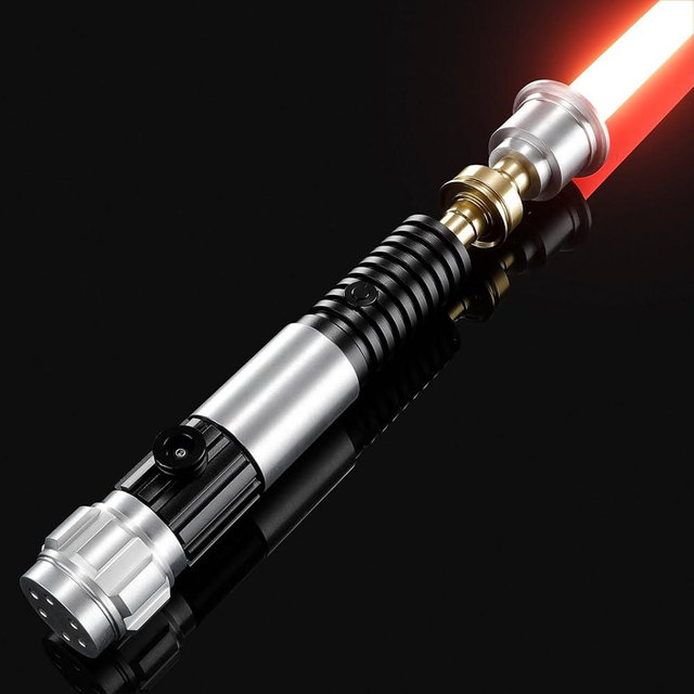 BSTSABER Upgrade App Control Obw Lightsaber, Smooth Swing 34 Sets Sound Effects 12 Light Effects and 16 Colors Change, Metal Dueling Light Saber for Adults Cosplay Gift (Pixel-OBW)