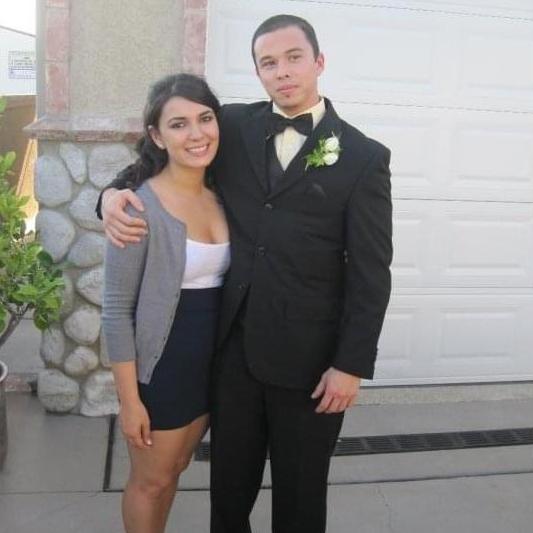 Probably one of our first photos together, this was taken in May 2010 when Joseph took our MOH, Victoria, to her senior prom. Alina came over to help her get ready.