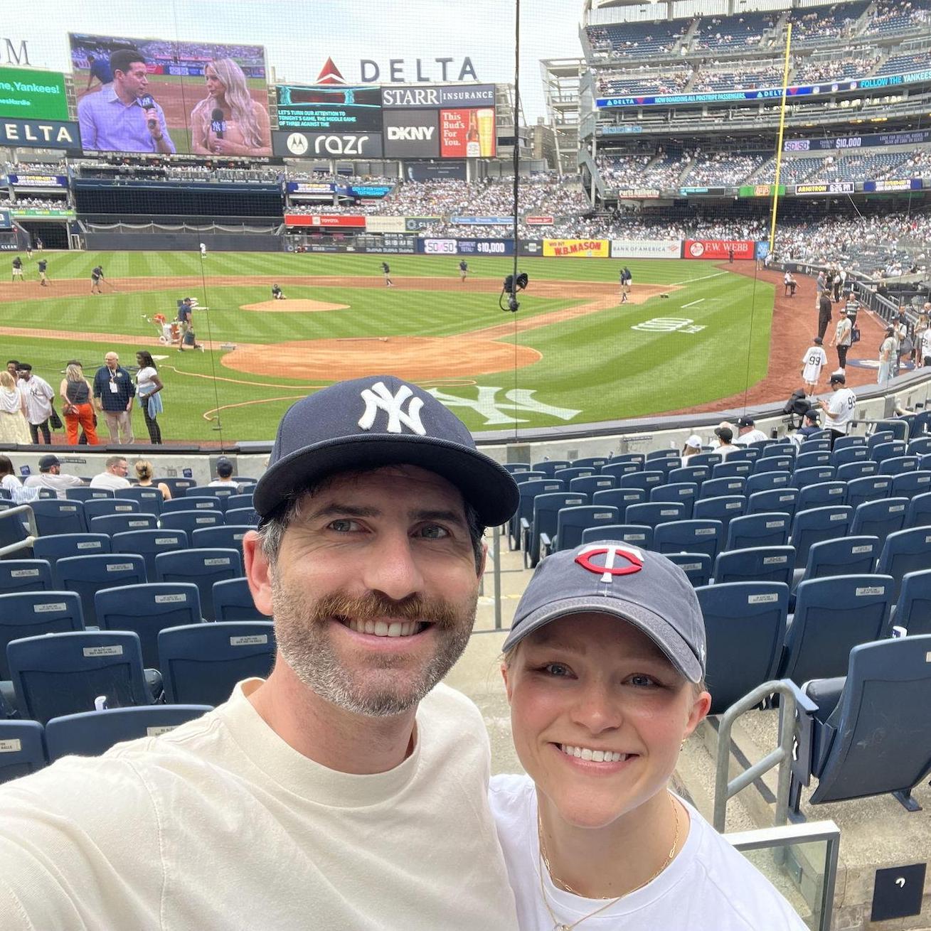 Rarely cheering on the same sports team but that keeps it fun!