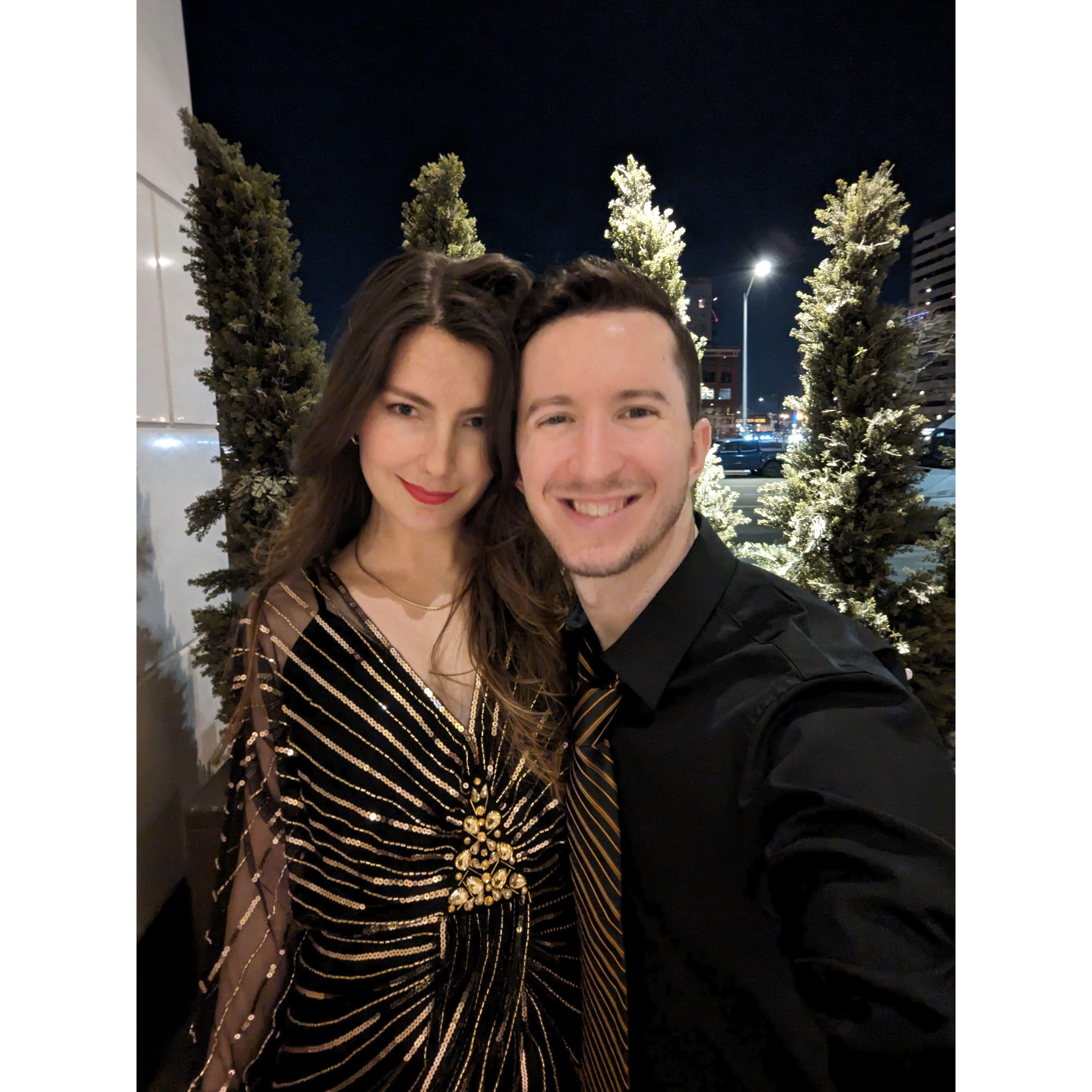 We attended a Gatsby-themed party for our first New Years Eve together! Happy 2024 y'all!