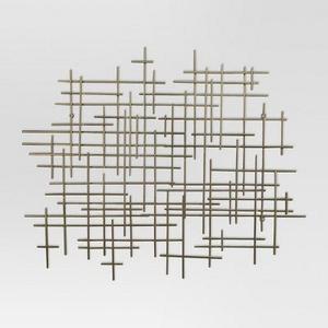 Mid-Century Metal Wall Décor Gold 36x30" - Project 62™