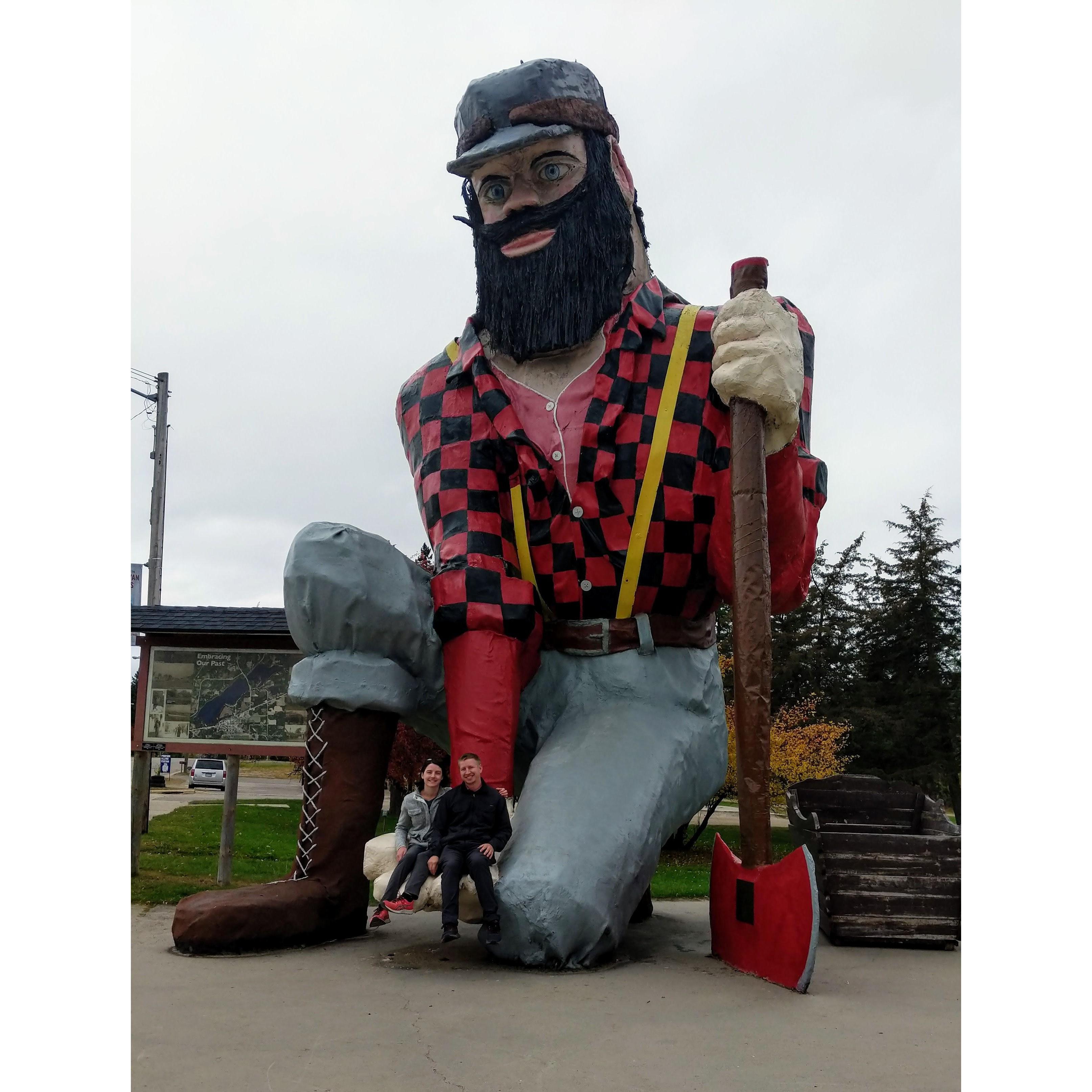 Giant Paul Bunyan in Akeley, MN