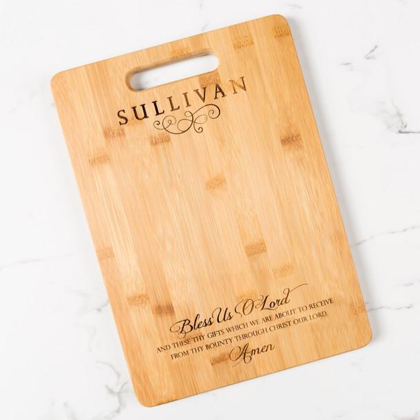 Bless Us O Lord Cutting Board