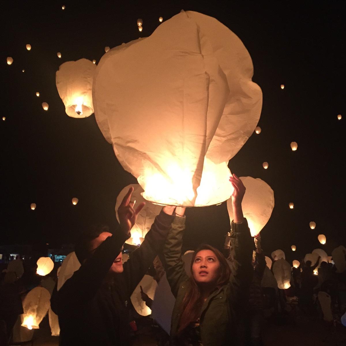 One of our first dates - the Lantern Festival in Reno