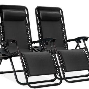 Set of 2 Adjustable Zero Gravity Chair