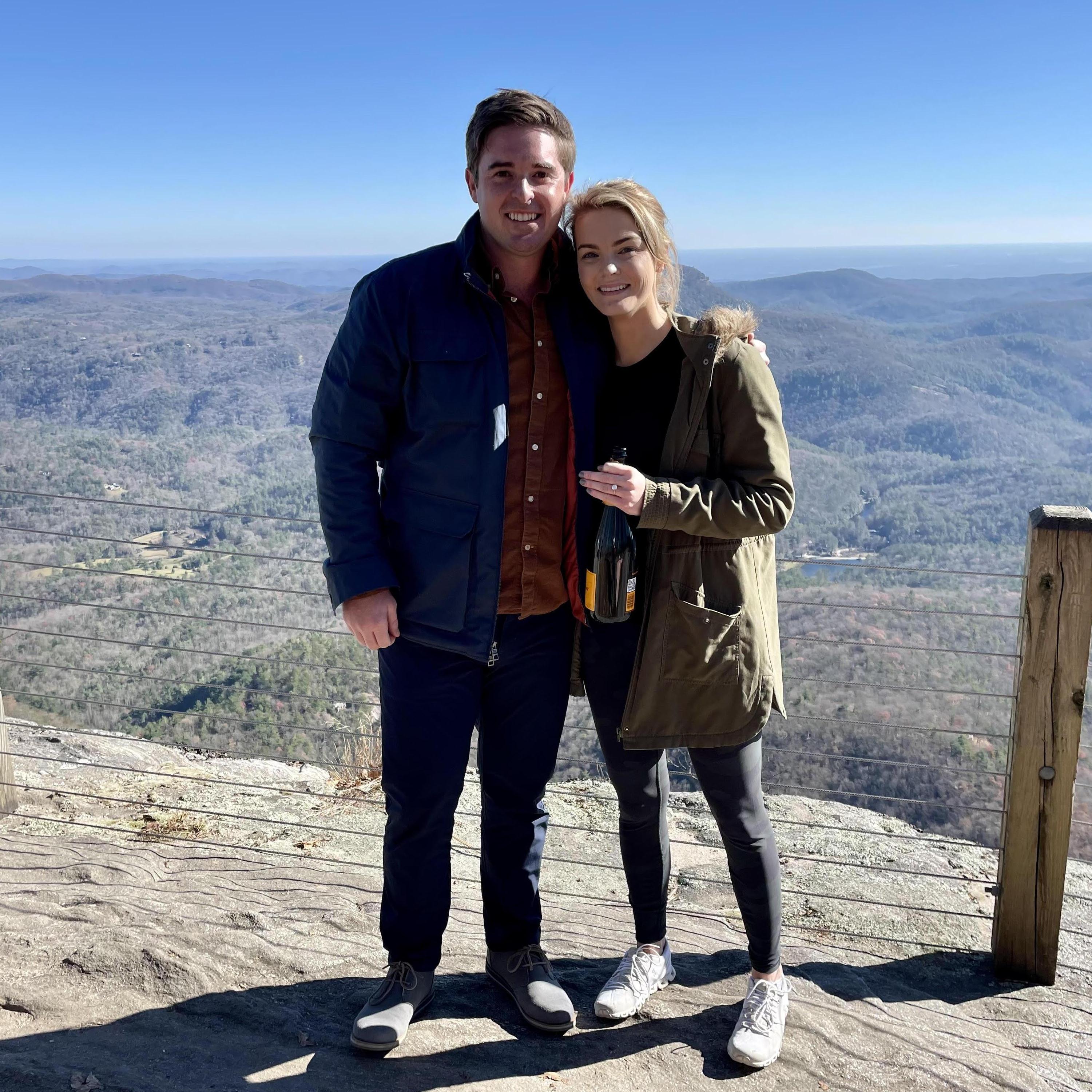 Right after we got engaged at Whiteside Mountain
