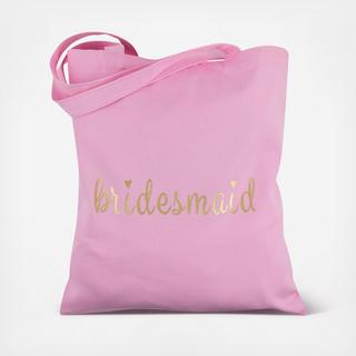 Bridesmaid Heart Canvas Tote Bag