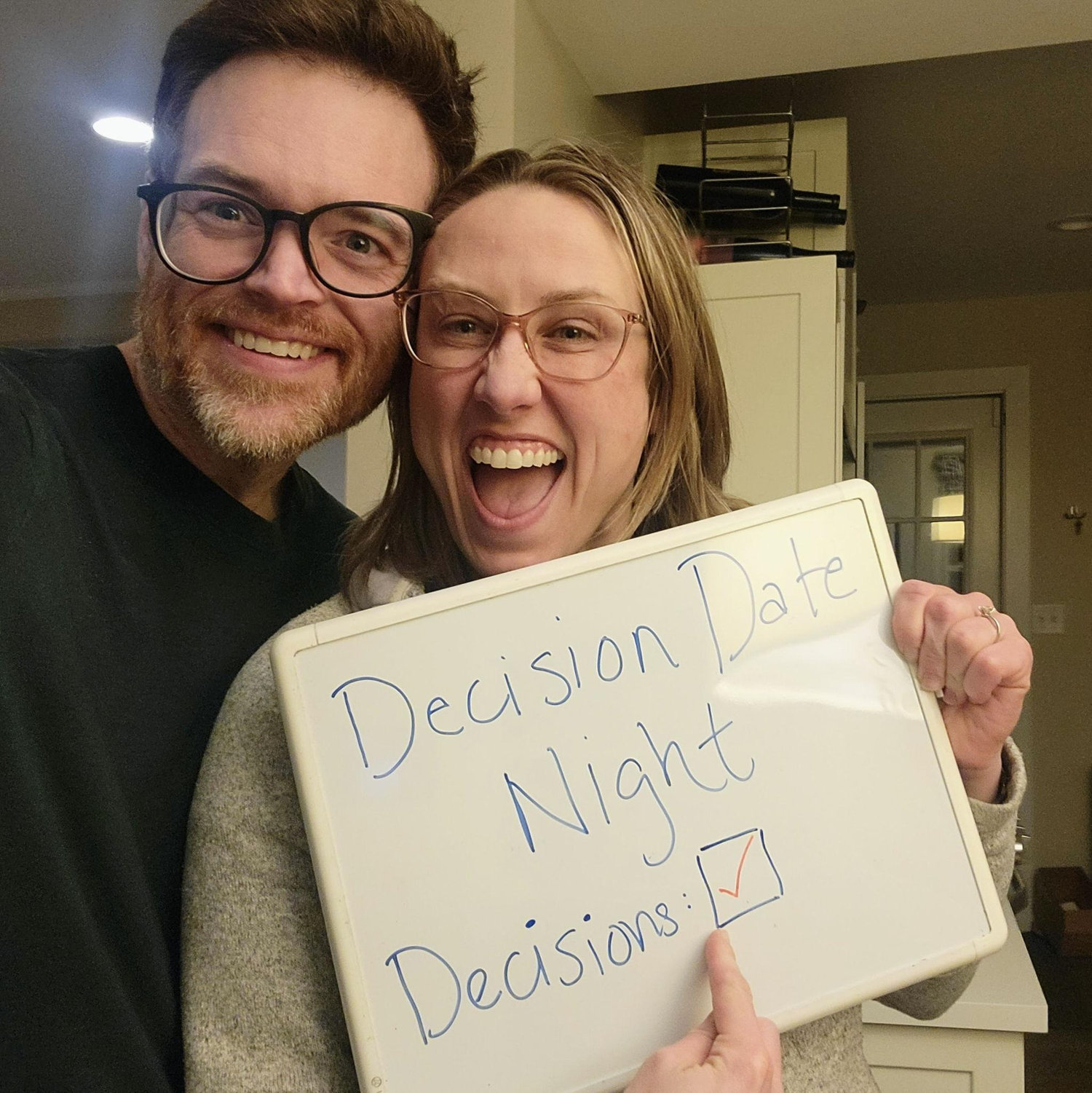 Danielle sometimes gets stressed by decisions so Jason made it into a fun date night