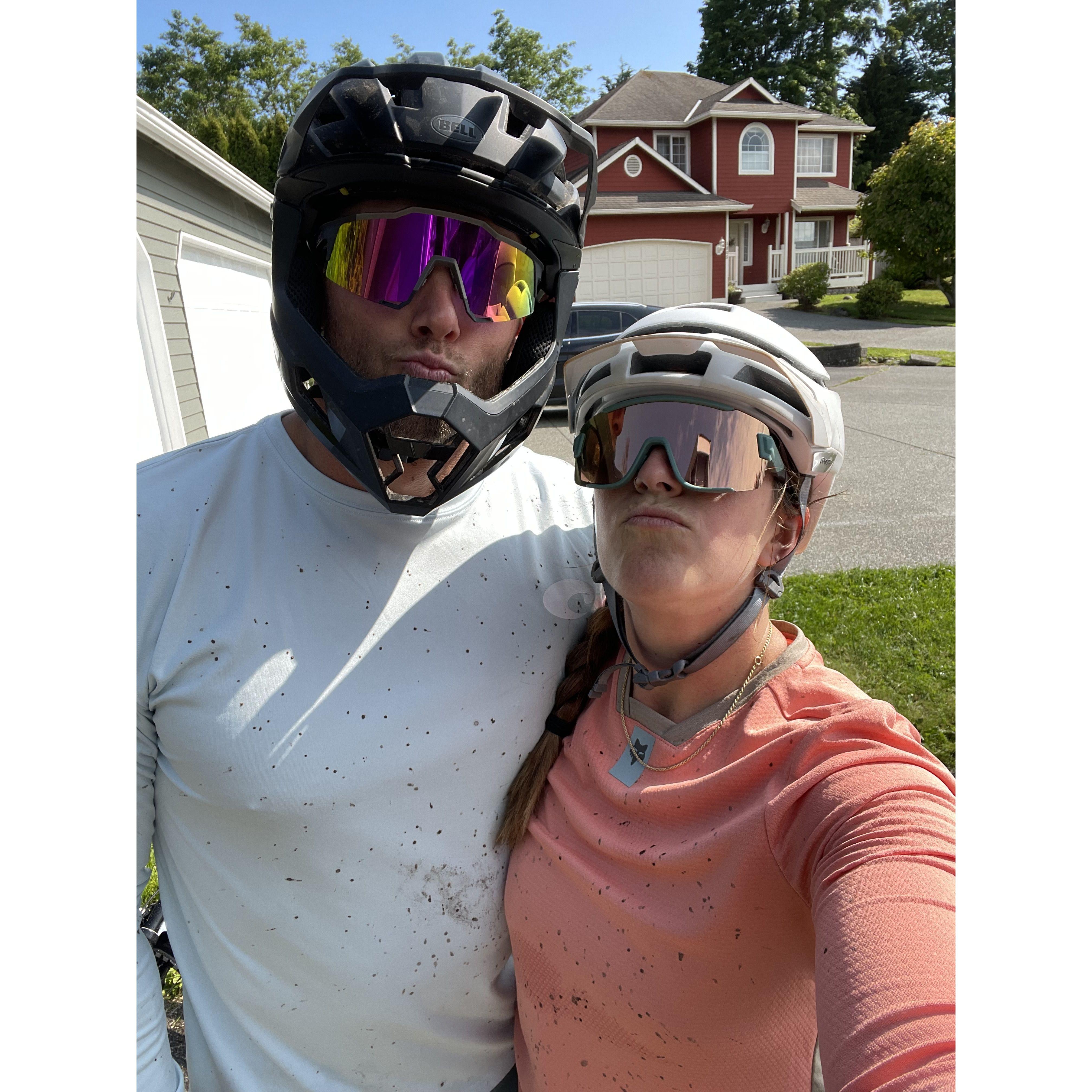 Our first mountain bike ride together!