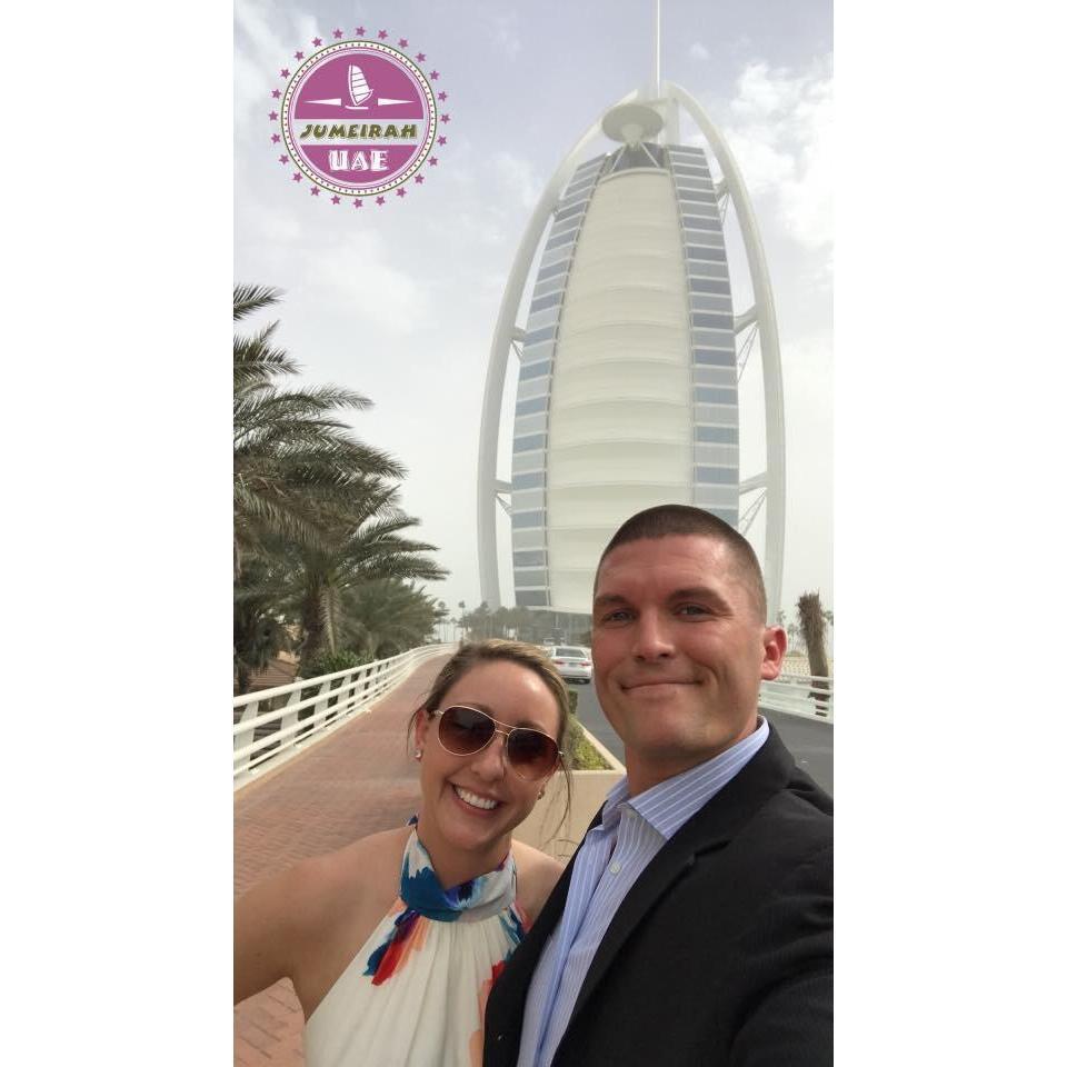 Our first international trip together to Dubai in March 2017.