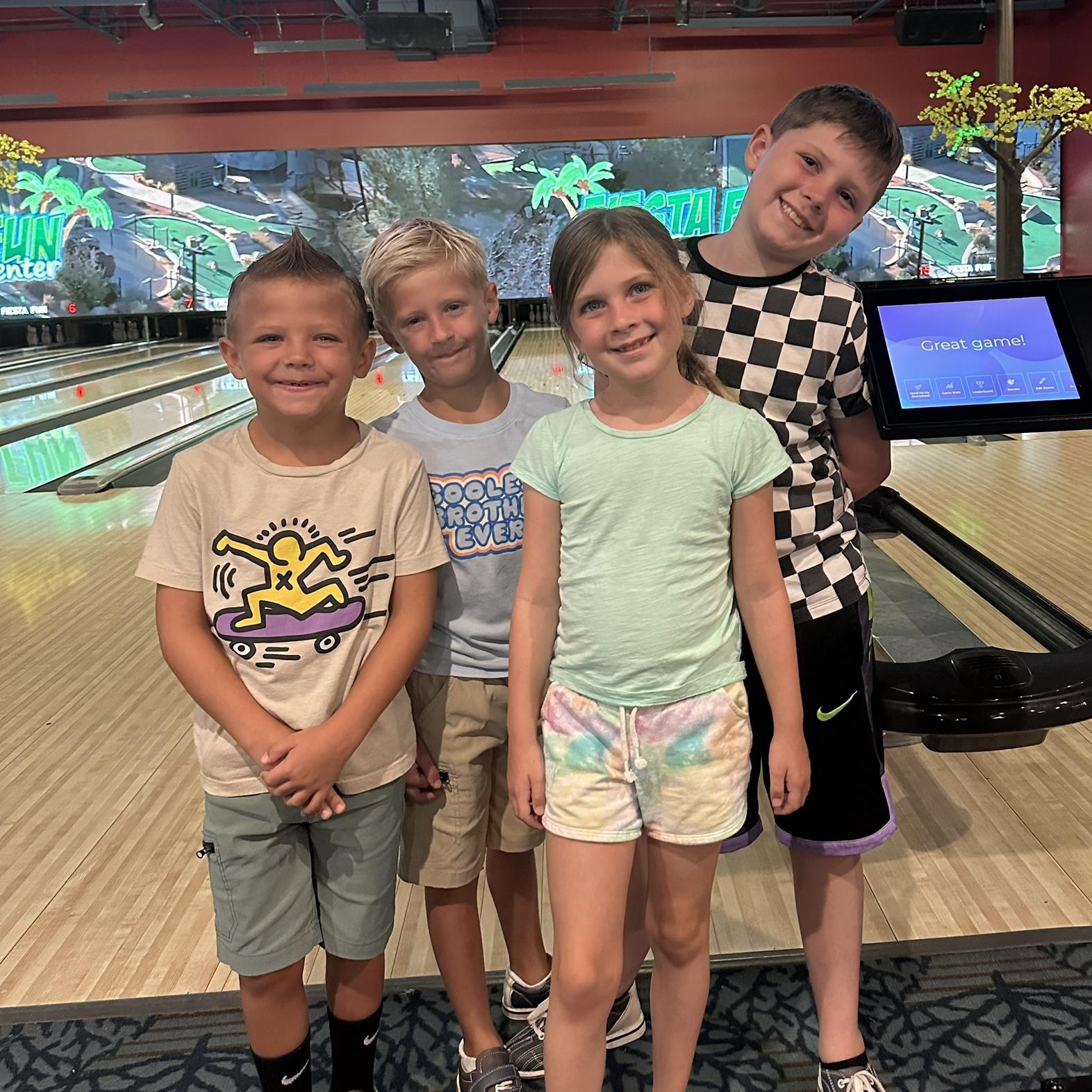 Bowling with the kids