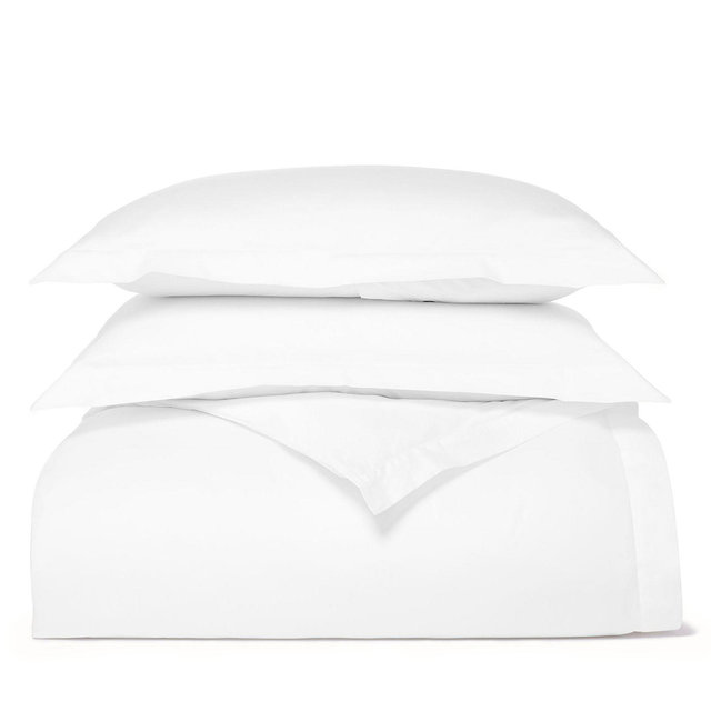 Boll & Branch Signature Organic Cotton Hemmed Duvet Cover Set, Full/Queen