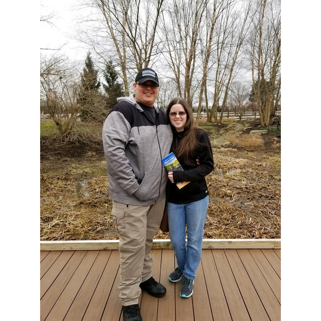 This picture is from the Creation Museum. One of our favorite things to do together is going to museums, aquariums, etc. Mason's not much of a science guy, but he still has fun! :)