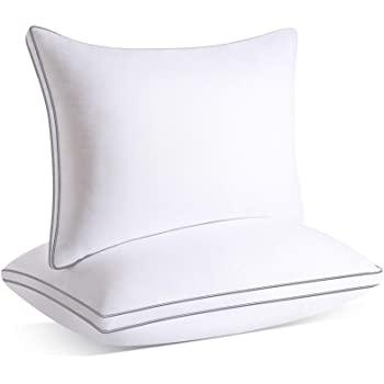 Beckham Hotel Collection Gel Pillow (2-Pack) - Luxury Plush Gel Pillow - Dust Mite Resistant & Hypoallergenic - Queen