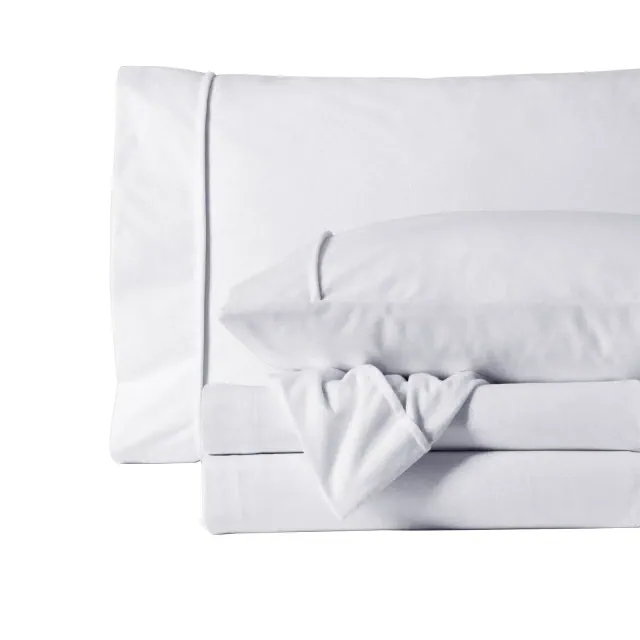 Cotton Flannel Solid Sheets Warm and Cozy Extra Deep Pockets by Sweet Home Collection® - Queen, White