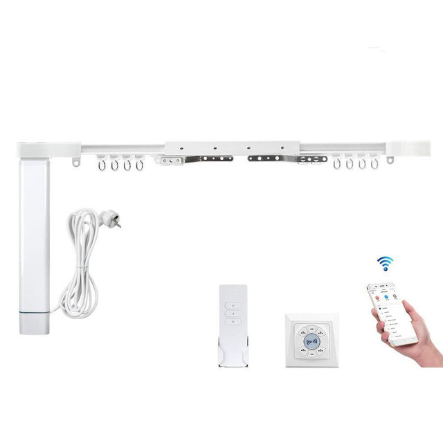Smart Curtains System, Electric Curtain Track Works with Apple Homekit, Automatic Curtain Opener with Electric Curtain Tracks, Compatible with Alexa Google Home Apple Home (3.1M (122 inch))