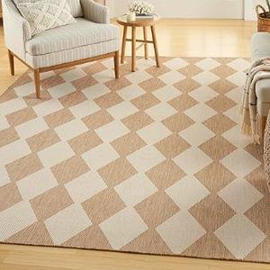 Nourison Home Positano Indoor-Outdoor Jute 8' x 10' Area Rug, Easy Cleaning, Non Shedding, Bed Room, Living Room, Dining Room, Backyard, Deck, Patio (8x10)