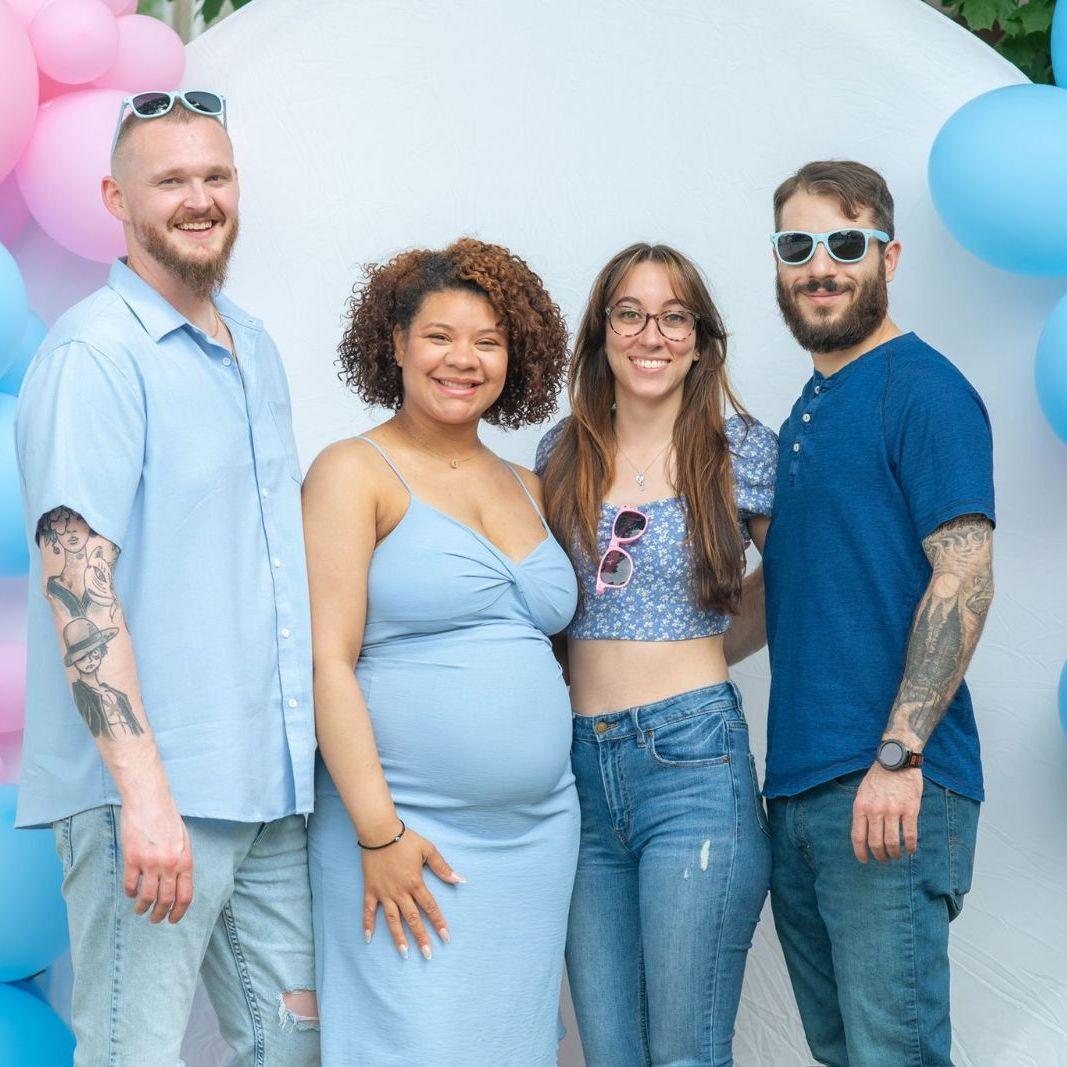 Our friends' gender reveal party