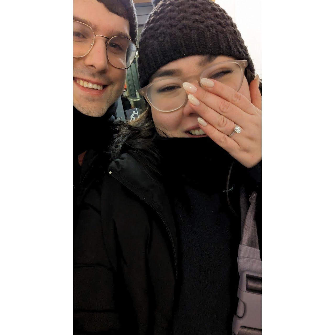First picture of us engaged in a national park bathroom