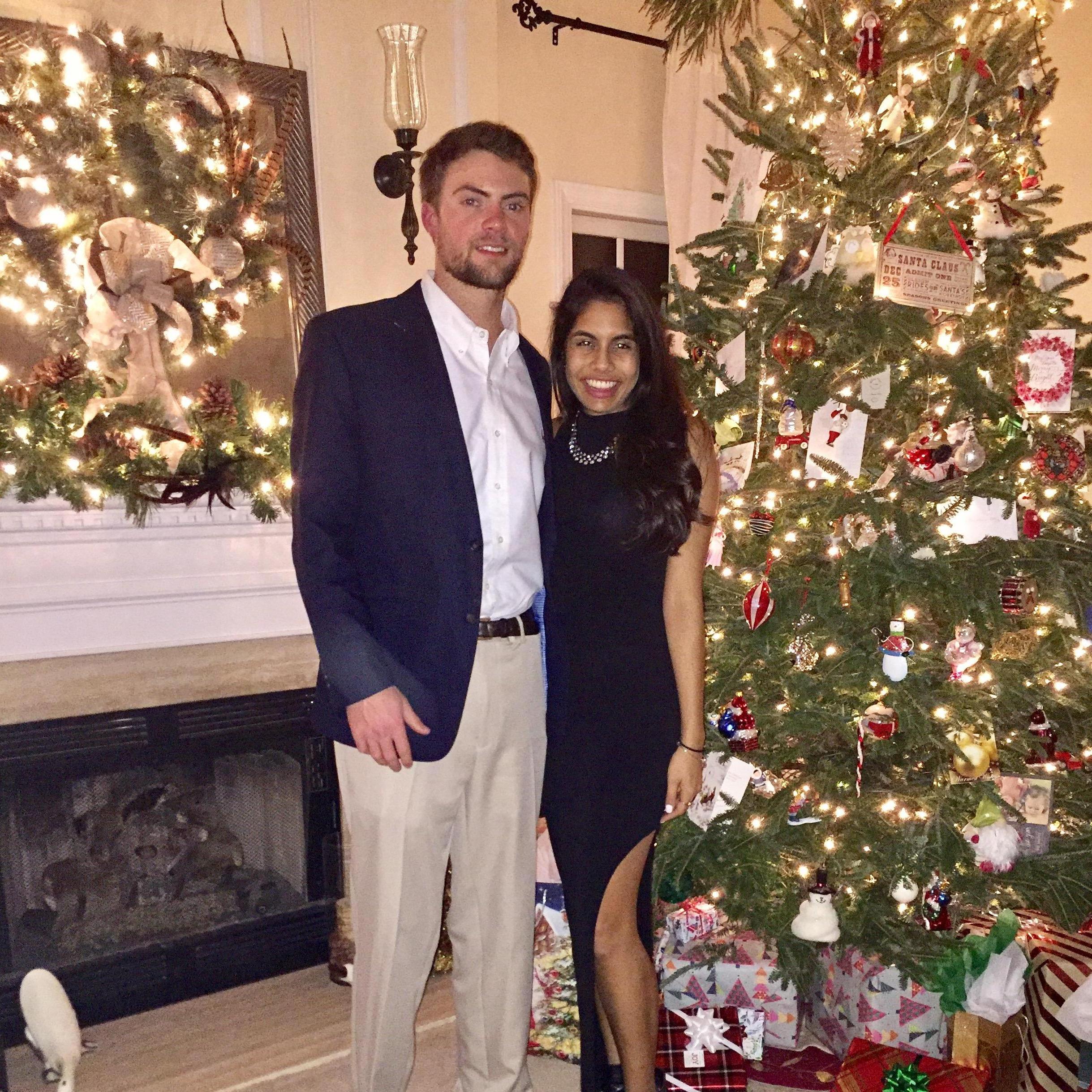 December 2016: Our first Christmas together at the Fitch's Family Holiday party in Greensboro, NC