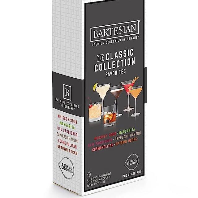 Bartesian The Classic Collection Cocktail Mixer Capsules, Variety Pack of 6 Cocktail Capsules, for Bartesian Premium Cocktail Maker (55524)